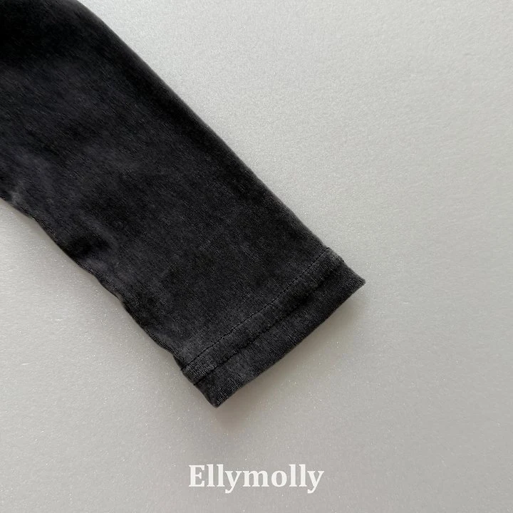 Ellymolly - Korean Children Fashion - #kidsshorts - Velvet Mesh Half Turtleneck Tee - 9