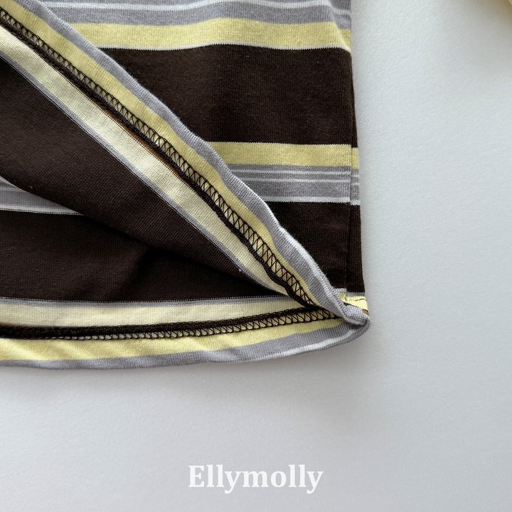 Ellymolly - Korean Children Fashion - #kidsstore - Campus Colored Tee - 9