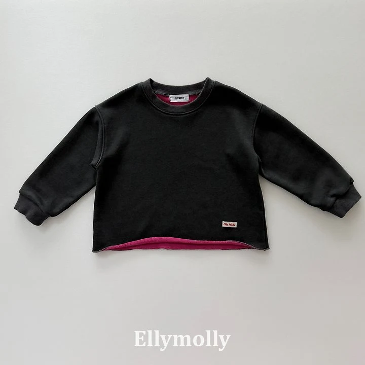 Ellymolly - Korean Children Fashion - #kidsshorts - Rough Two Tone Dying Sweatshirts - 4