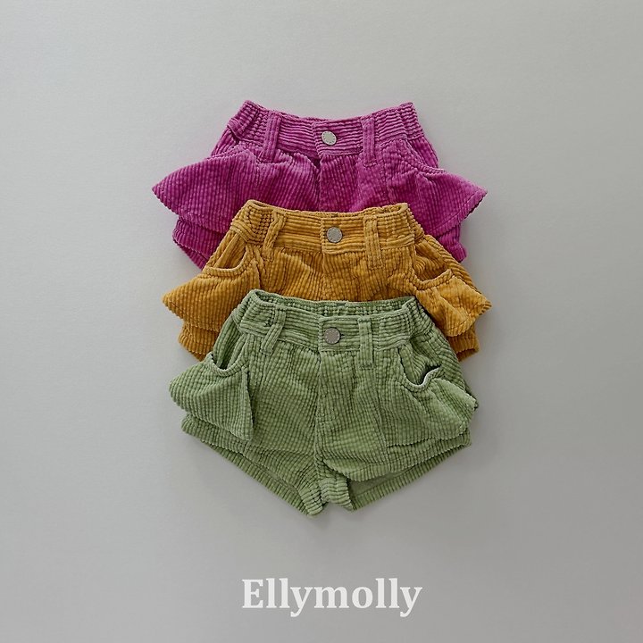 Ellymolly - Korean Children Fashion - #kidsshorts - Vivi Frill Corduroy Pants - 4