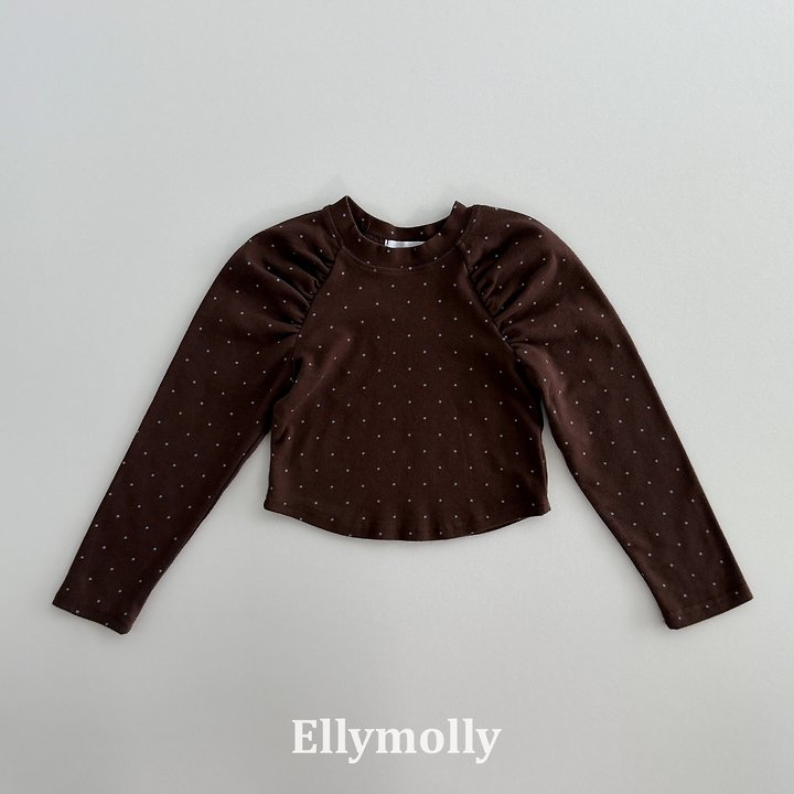 Ellymolly - Korean Children Fashion - #kidsstore - Zizel Dot Shirring Tee - 3