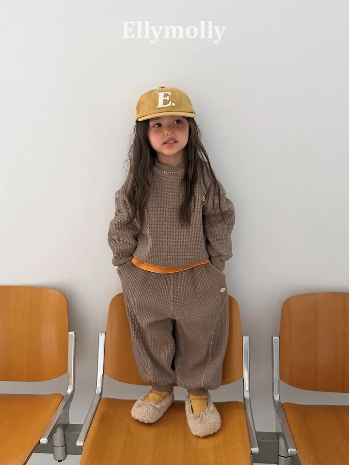 Ellymolly - Korean Children Fashion - #kidsstore - King Waffle Moment Jogger Pants - 11
