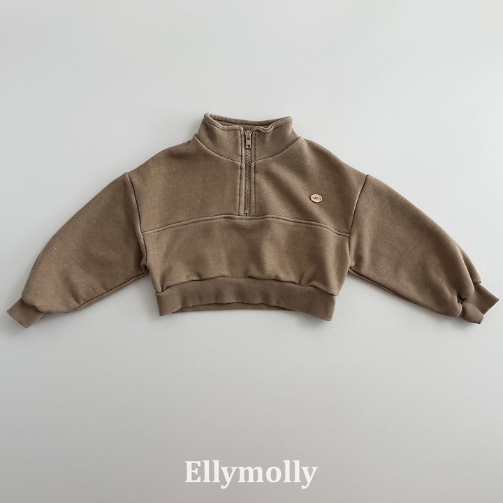 Ellymolly - Korean Children Fashion - #kidsstore - Archi Pigment Half Zip-up Top - 6