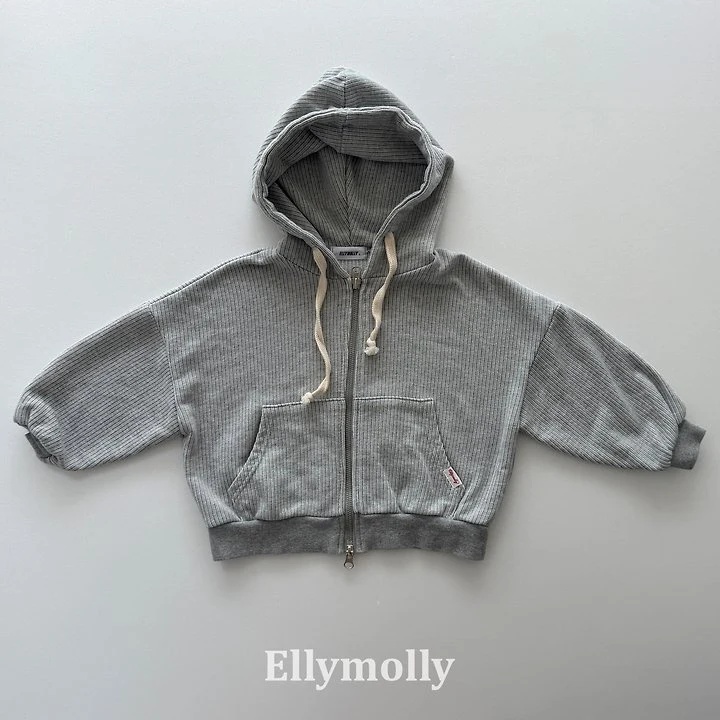 Ellymolly - Korean Children Fashion - #kidsshorts - Mattew Hood Zip-up - 4
