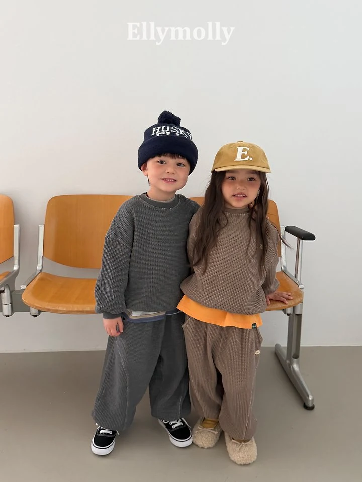 Ellymolly - Korean Children Fashion - #kidzfashiontrend - King Waffle Moment Sweatshirts - 11