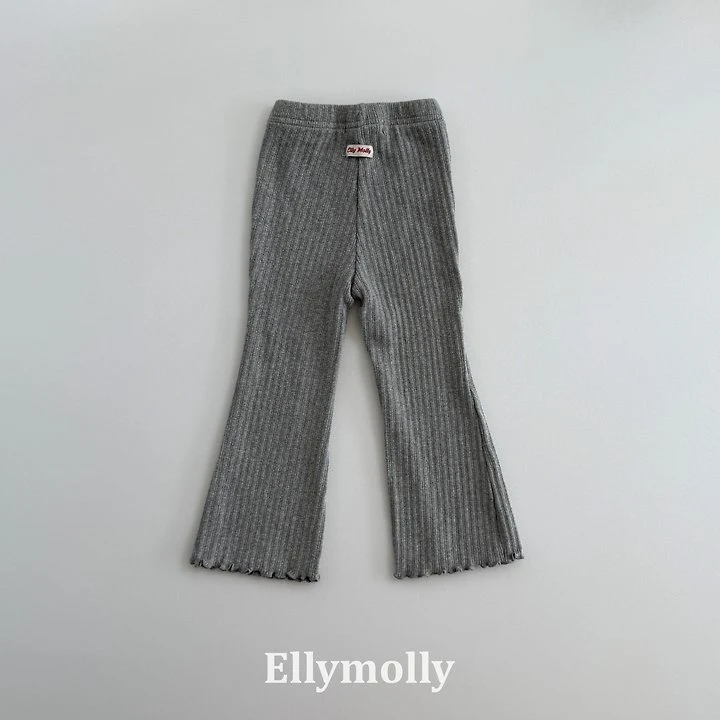 Ellymolly - Korean Children Fashion - #kidzfashiontrend - Big Rib Bootscut Pants - 5