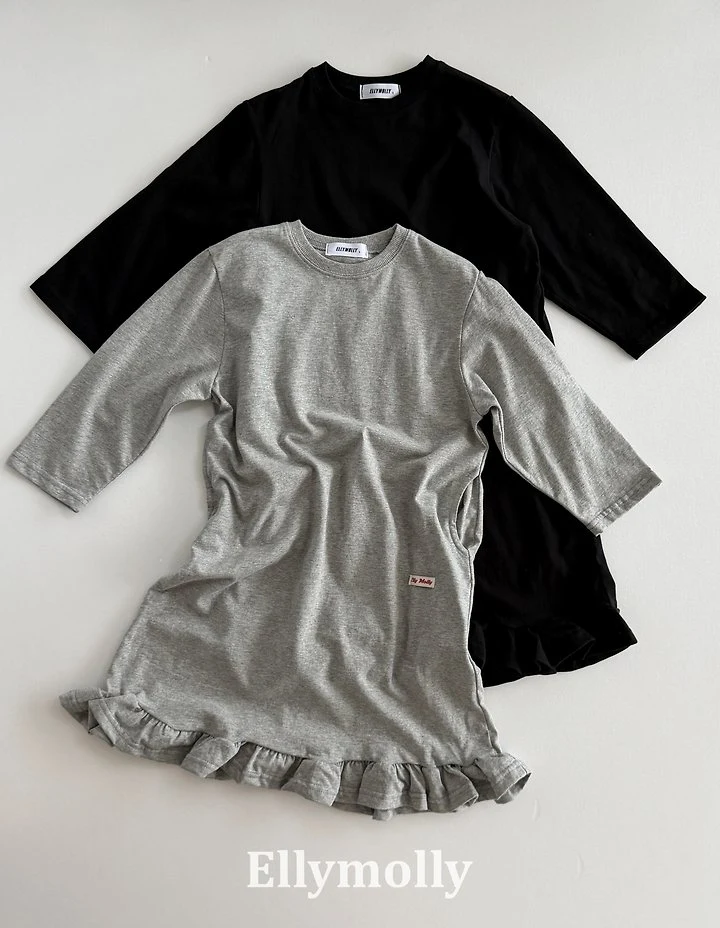 Ellymolly - Korean Children Fashion - #kidzfashiontrend - Clover Long Frill One-piece