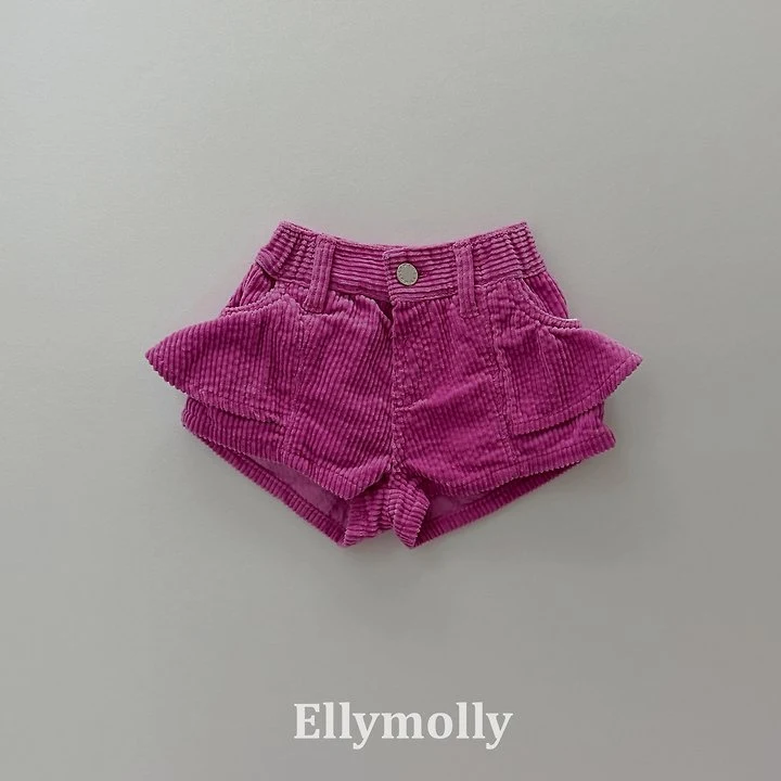 Ellymolly - Korean Children Fashion - #kidzfashiontrend - Vivi Frill Corduroy Pants - 5