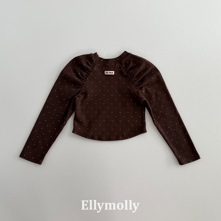 Ellymolly - Korean Children Fashion - #kidsstore - Zizel Dot Shirring Tee - 4