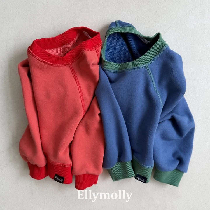 Ellymolly - Korean Children Fashion - #kidzfashiontrend - Ridum Stitch Sweatshirt - 3