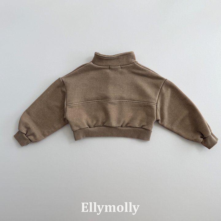 Ellymolly - Korean Children Fashion - #kidzfashiontrend - Archi Pigment Half Zip-up Top - 7