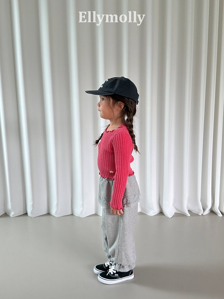 Ellymolly - Korean Children Fashion - #littlefashionista - Cottage Lace Jogger Pants - 12