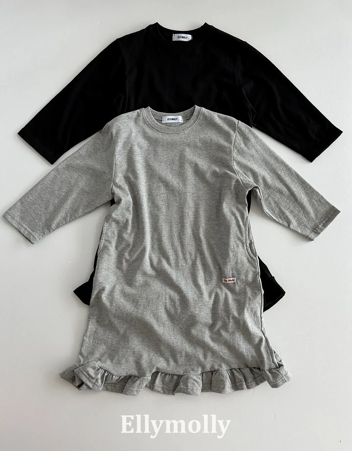 Ellymolly - Korean Children Fashion - #littlefashionista - Clover Long Frill One-piece - 3