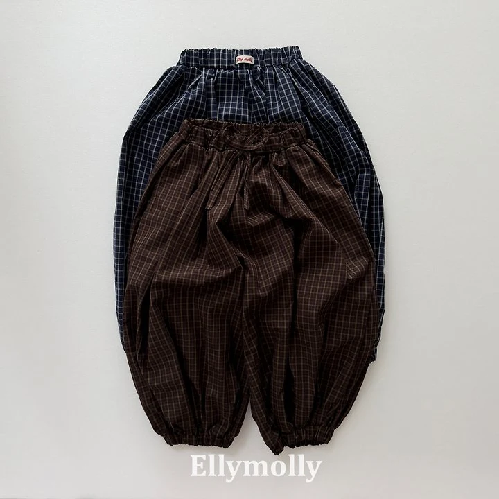 Ellymolly - Korean Children Fashion - #littlefashionista - Autumn Greed Balloon Pants
