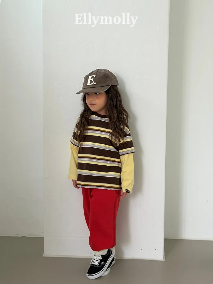 Ellymolly - Korean Children Fashion - #littlefashionista - Campus Colored Tee - 12