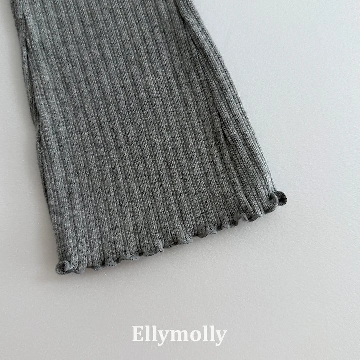Ellymolly - Korean Children Fashion - #magicofchildhood - Big Rib Bootscut Pants - 8