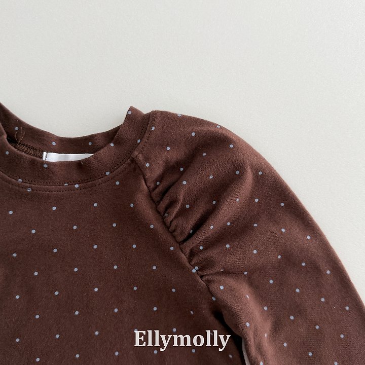 Ellymolly - Korean Children Fashion - #magicofchildhood - Zizel Dot Shirring Tee - 7