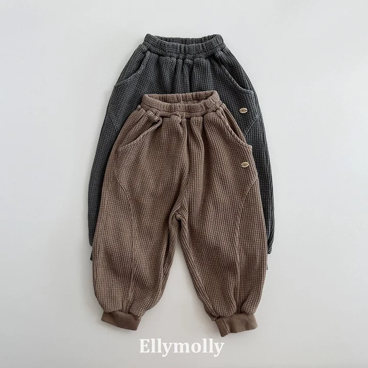 Ellymolly - Korean Children Fashion - #magicofchildhood - King Waffle Moment Jogger Pants
