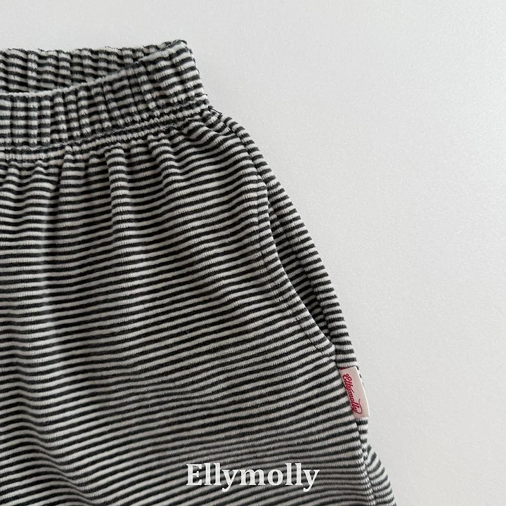 Ellymolly - Korean Children Fashion - #minifashionista - Veloure Stripe Jogger Pants - 8