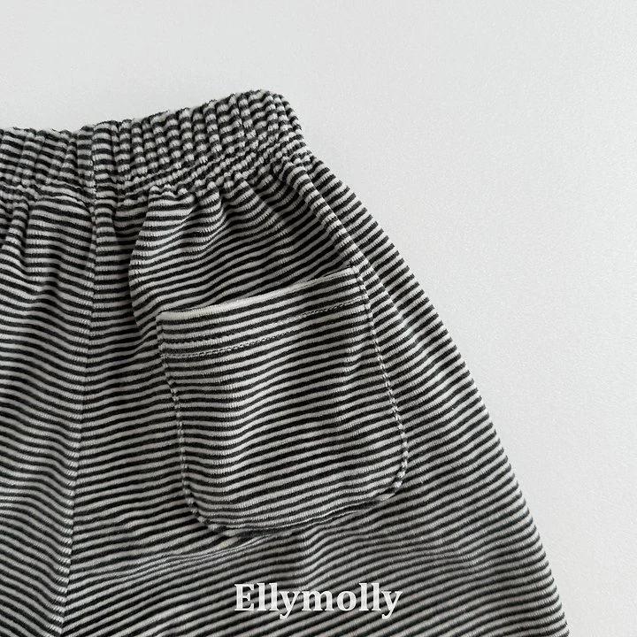 Ellymolly - Korean Children Fashion - #prettylittlegirls - Veloure Stripe Jogger Pants - 9