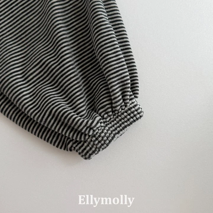 Ellymolly - Korean Children Fashion - #todddlerfashion - Veloure Stripe Jogger Pants - 10