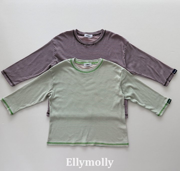 Ellymolly - Korean Children Fashion - #todddlerfashion - Rib Mellow Tee