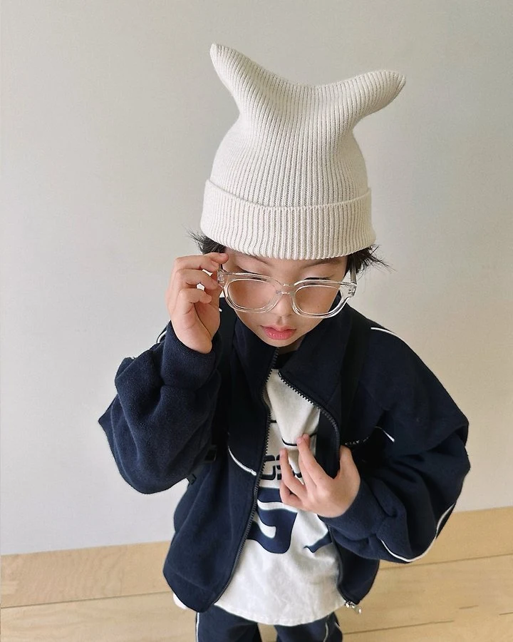 Ellymolly - Korean Children Fashion - #toddlerclothing - Elly Knit Square Beanie - 7