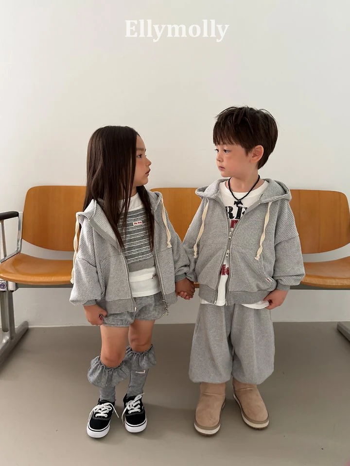 Ellymolly - Korean Children Fashion - #toddlerclothing - Mattew Hood Zip-up - 12