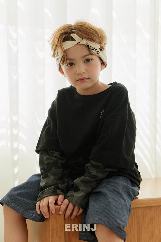 Erin J - Korean Children Fashion - #childrensboutique - Camo Layered Tee - 5