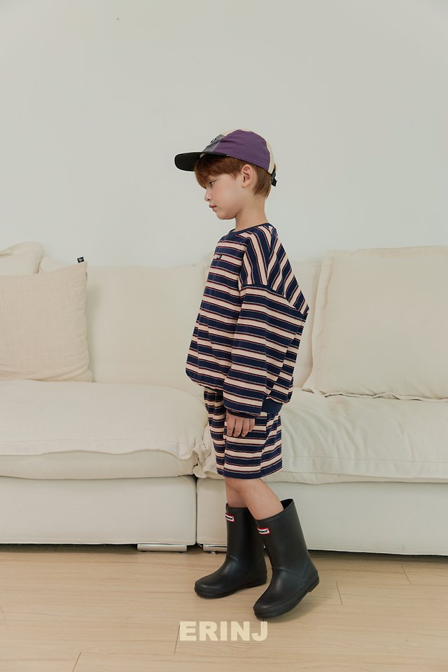 Erin J - Korean Children Fashion - #fashionkids - Border Shorts Top & Bottom Set - 7