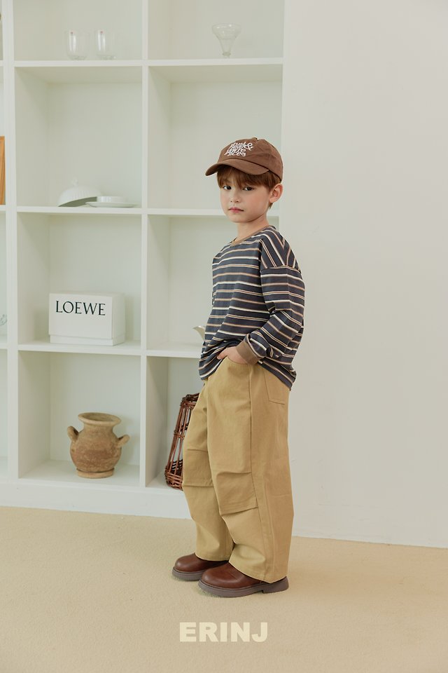 Erin J - Korean Children Fashion - #kidsshorts - Macaron Striped Tee - 9