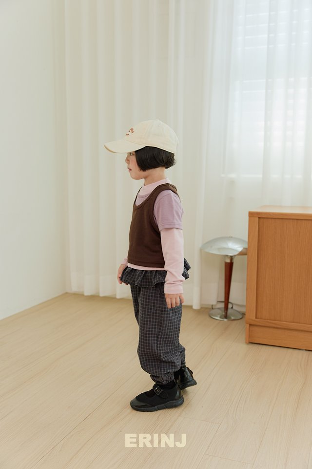 Erin J - Korean Children Fashion - #kidsshorts - Check Frill Pants Set - 5