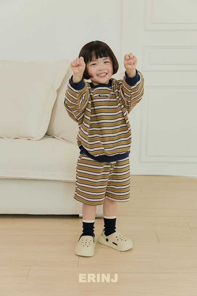 Erin J - Korean Children Fashion - #littlefashionista - Border Shorts Top & Bottom Set - 12