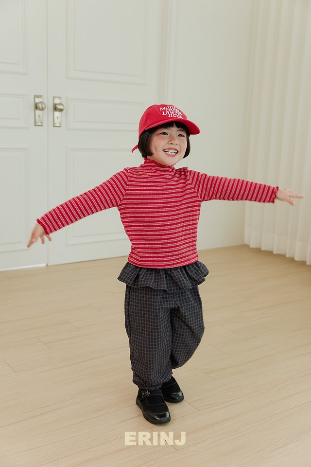 Erin J - Korean Children Fashion - #magicofchildhood - Check Frill Pants Set - 10