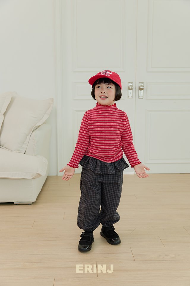 Erin J - Korean Children Fashion - #minifashionista - Check Frill Pants Set - 11