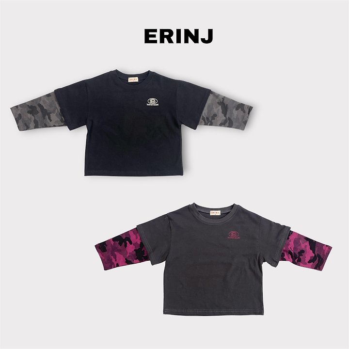 Erin J - Korean Children Fashion - #todddlerfashion - Camo Layered Tee