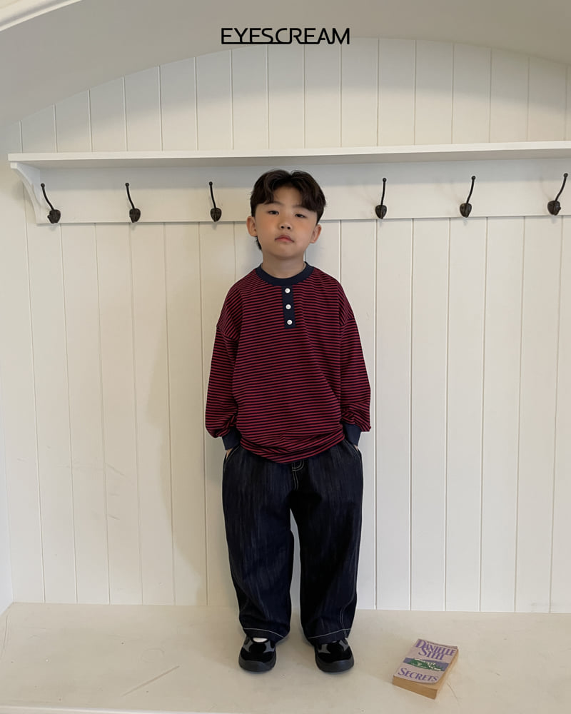 Eyescream - Korean Children Fashion - #childofig - Short Stripe Tee - 9
