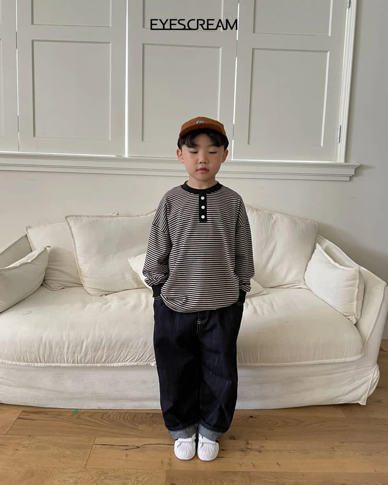 Eyescream - Korean Children Fashion - #discoveringself - Short Stripe Tee - 12