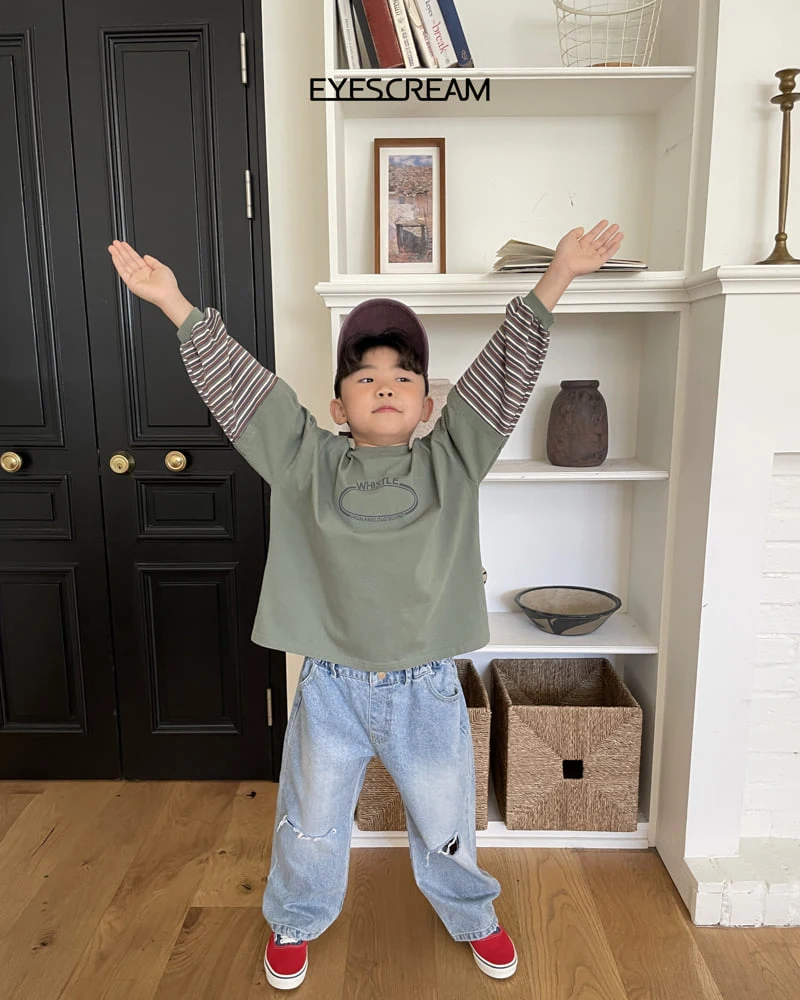 Eyescream - Korean Children Fashion - #kidsshorts - Vintage Denim Pants - 10