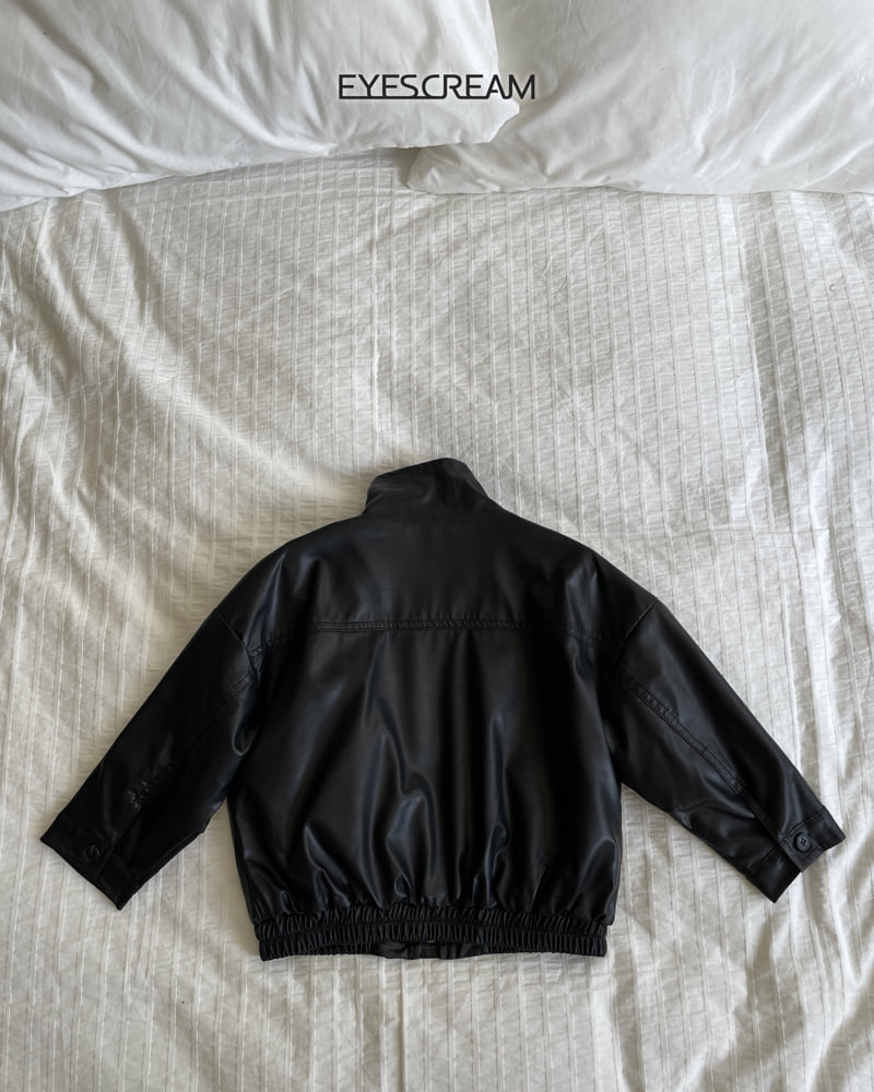 Eyescream - Korean Children Fashion - #kidsshorts - Leather Bomber Jacket - 3