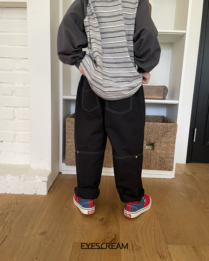 Eyescream - Korean Children Fashion - #littlefashionista - Dual Stitch Cotton Pants - 6