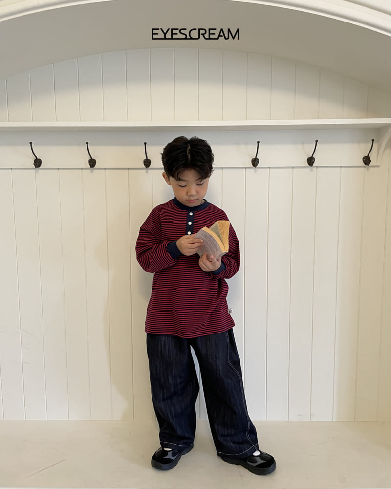 Eyescream - Korean Children Fashion - #magicofchildhood - Short Stripe Tee - 3