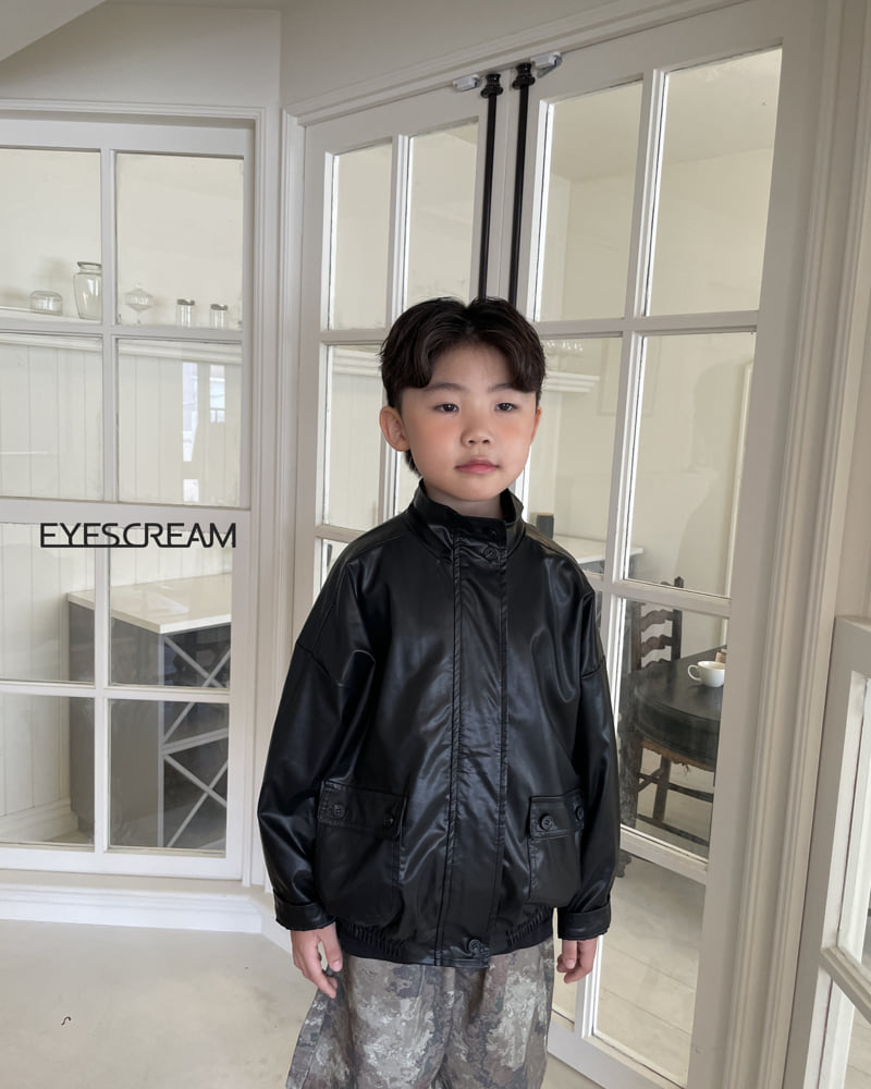 Eyescream - Korean Children Fashion - #magicofchildhood - Leather Bomber Jacket - 8
