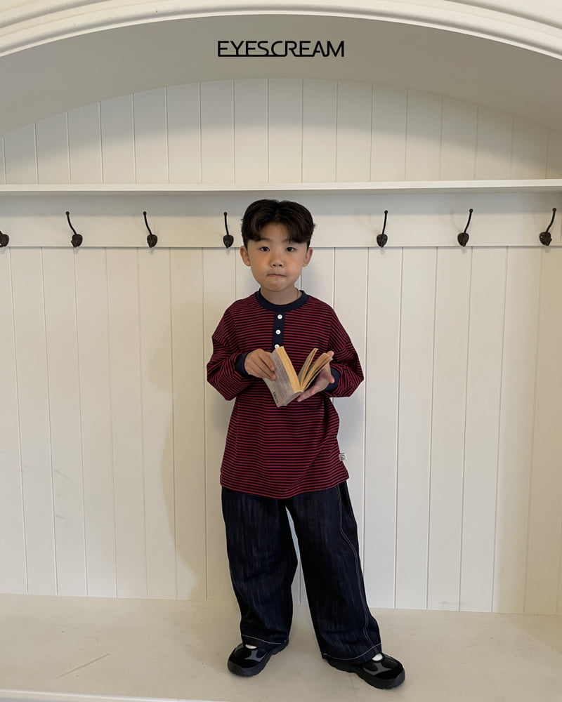 Eyescream - Korean Children Fashion - #magicofchildhood - Short Stripe Tee - 4