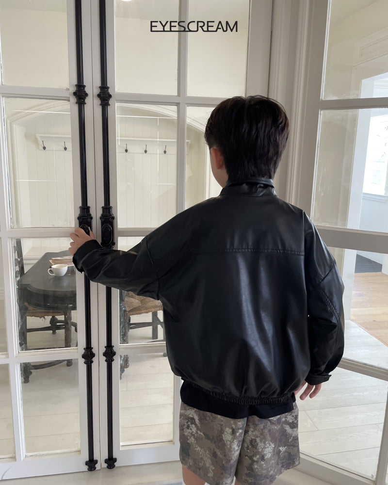 Eyescream - Korean Children Fashion - #minifashionista - Leather Bomber Jacket - 9
