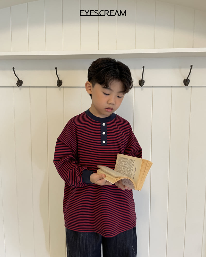 Eyescream - Korean Children Fashion - #prettylittlegirls - Short Stripe Tee - 5