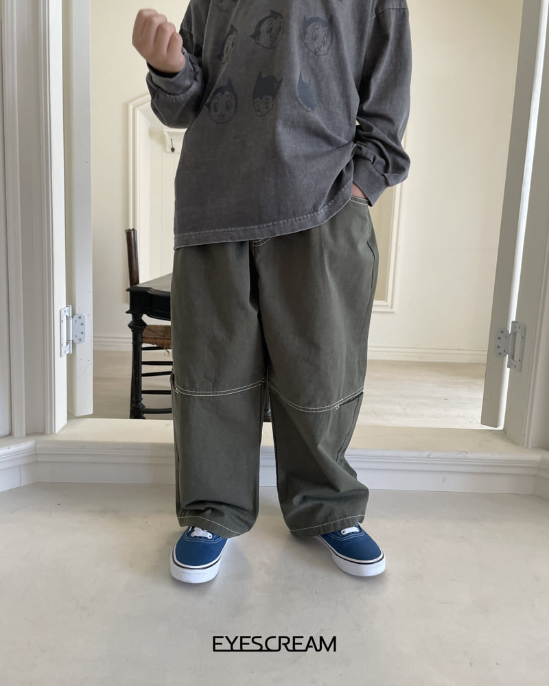 Eyescream - Korean Children Fashion - #stylishchildhood - Dual Stitch Cotton Pants - 12