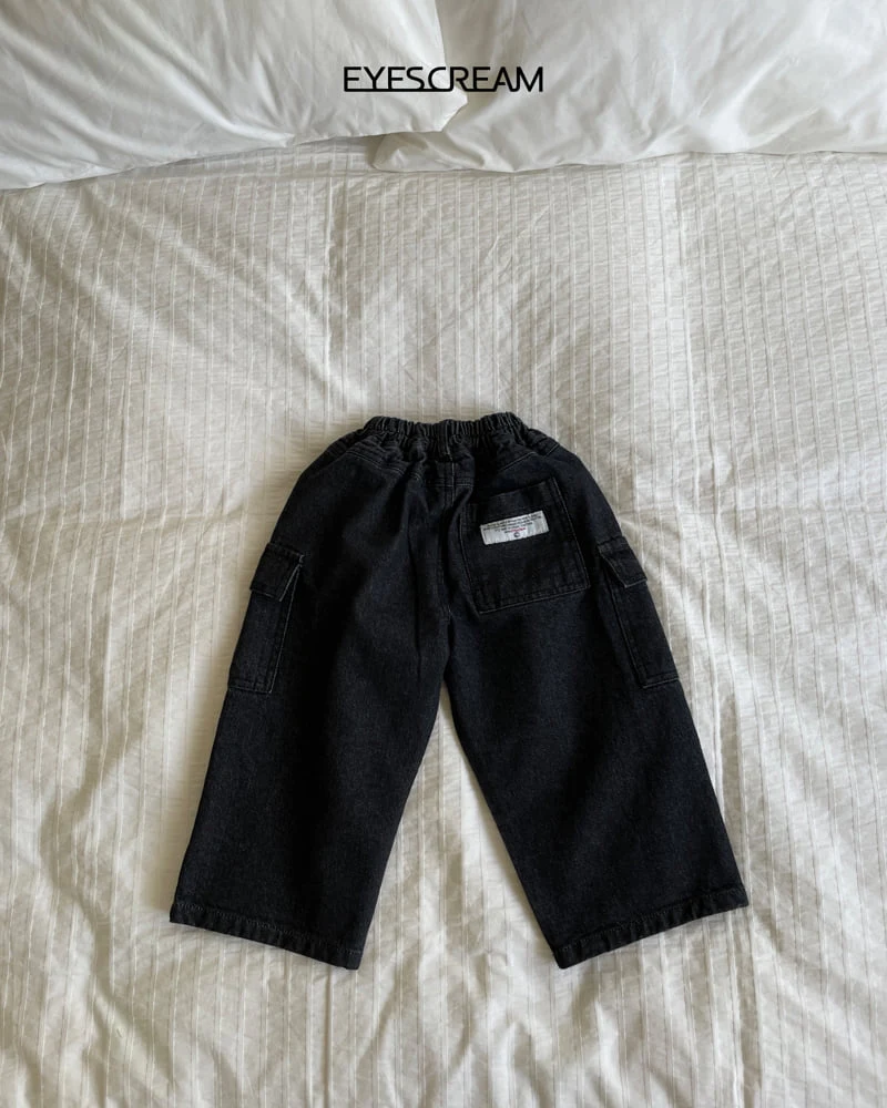 Eyescream - Korean Children Fashion - #stylishchildhood - Black Cargo Denim Pants