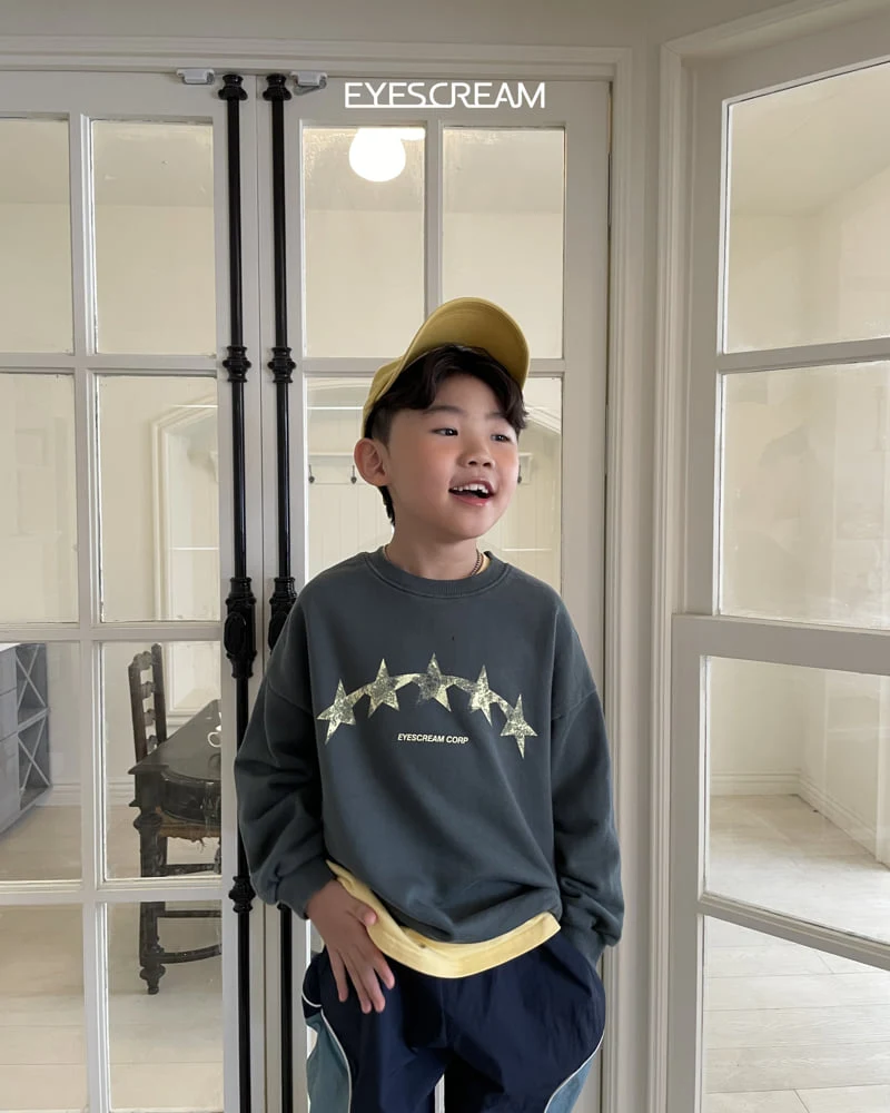 Eyescream - Korean Children Fashion - #todddlerfashion - Five Stars Sweatshirt - 8