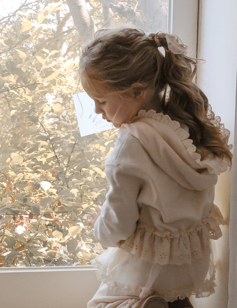 Flo - Korean Children Fashion - #toddlerclothing - Oatmeal Hooded Jacket